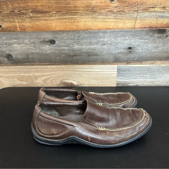 Cole Haan Mens Tucker Slip On Vibram Sole Loafer Shoes Brown Leather size 11 - Picture 3 of 8